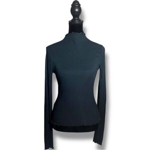 Project Social T New with Tags Dark Green Long Sleeve Mock Turtleneck Top